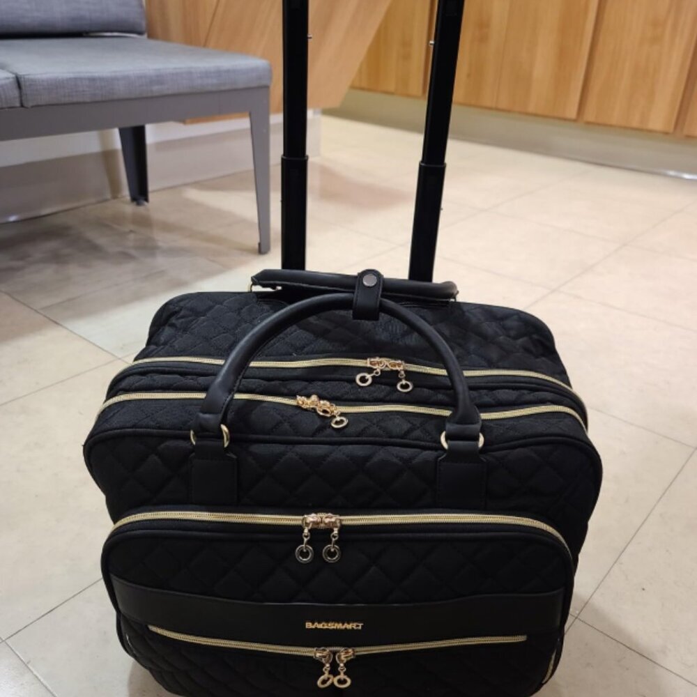 Rolling Laptop Bag Women, Briefcase for 17.3 Inch with Wheels Computer Case Work